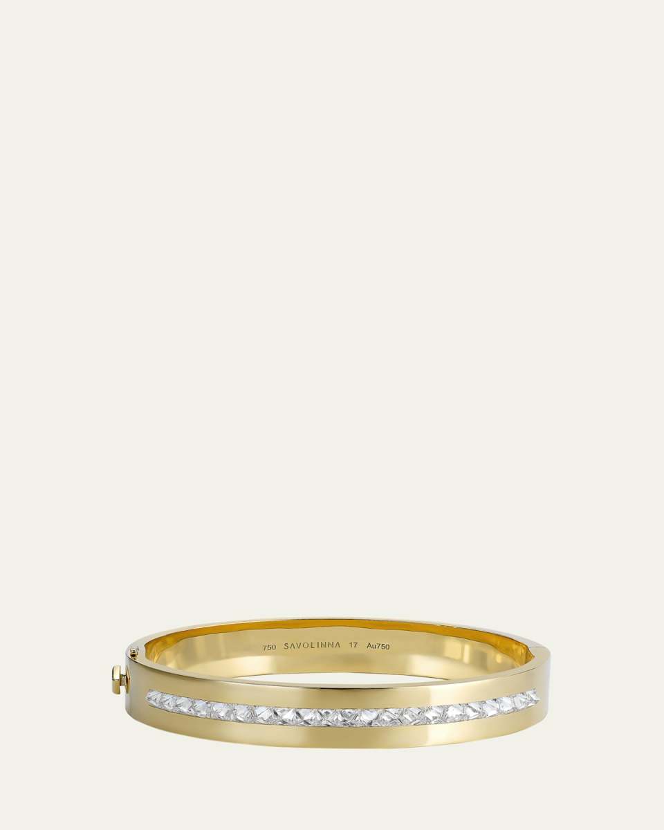 Be Spiked Single Row Diamond Bangle Bracelet